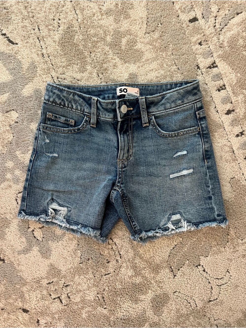 SO Girls Distressed Denim Shorts